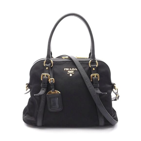 Prada Nylon Saffiano Leather Handbag - Picture 1 of 10
